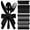 Black, variant on 25 Sets Plastic Cutlery Set with Twist Tie Bows, Heavy Duty Tableware Disposable Forks Knives Spoons Silverware Utensils Set for Coquette Birthday Bow Party Table Setting Picnics