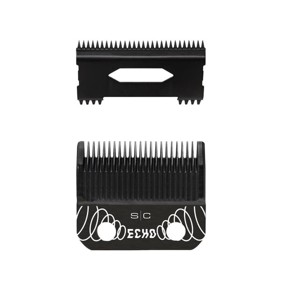 StyleCraft Replacement ECHO Fixed Black Diamond DLC Hair Clipper Blade with DLC Deep Tooth Cutter Set