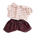 thumbnail image 1 of Mini ropa de muñeca de 6 pulgadas, ropa de accesorios de muñeca, pantalones cortos de muñeca, ropa de muñeca para niños, muñeca colgante, edad de 5 a traje rojo, 1 of 8