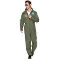 thumbnail image 3 of Men’s Fighter Pilot Jumpsuit Adult, Pilot Costume Men with Accessory for Halloween, 3 of 7