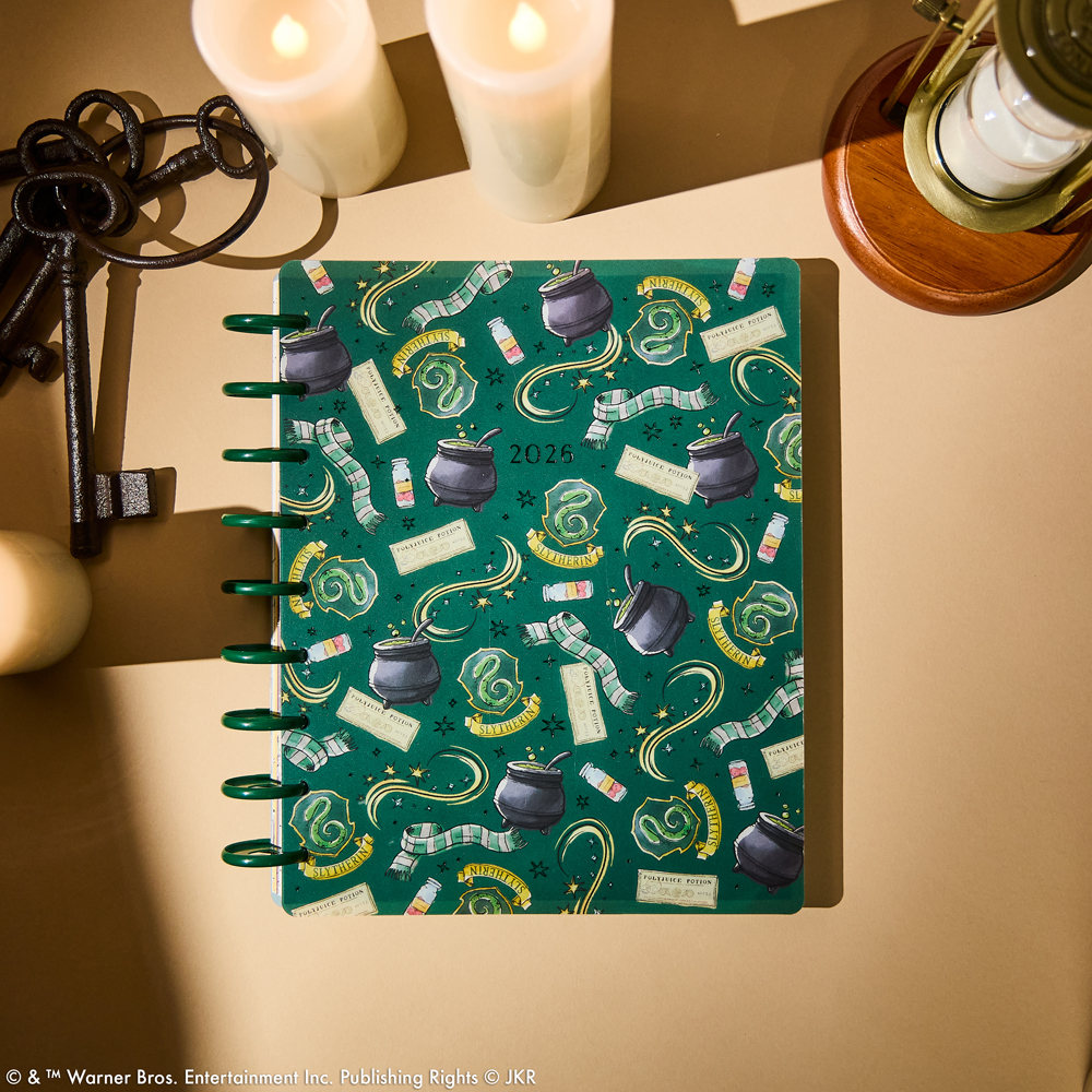 Happy Planner Harry Potter Slytherin Magic Jan-Dec 2026 12 Month Planner Classic Size
