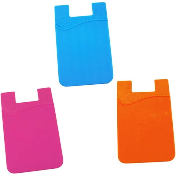 3pcs Silicone Phone case Card Holder for Phone case Phone Card Mobile Phone Bag Cell Phone Smartphone