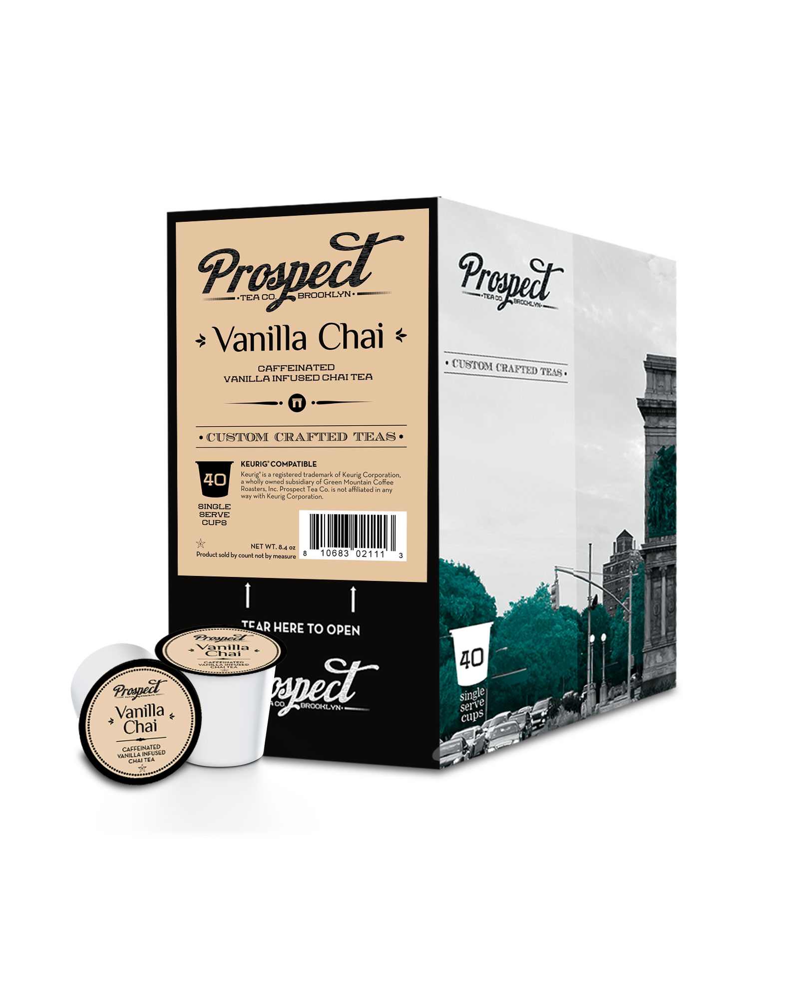 Prospect Tea, Vanilla Chai , 40 Count Kcups