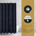 thumbnail image 2 of Unique Bargains 3D Geometric Texture Bath Curtain Sets with Hooks Dark Blue 72"W x 72"L, 2 of 8