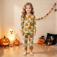 thumbnail image 2 of TOWED22 Toddler Girls Boys Halloween Pumpkin Pajamas Cotton Pjs for Boy Jammies Little Kids Sleepwear Clothes Sets(Yellow,7-8 Y), 2 of 9