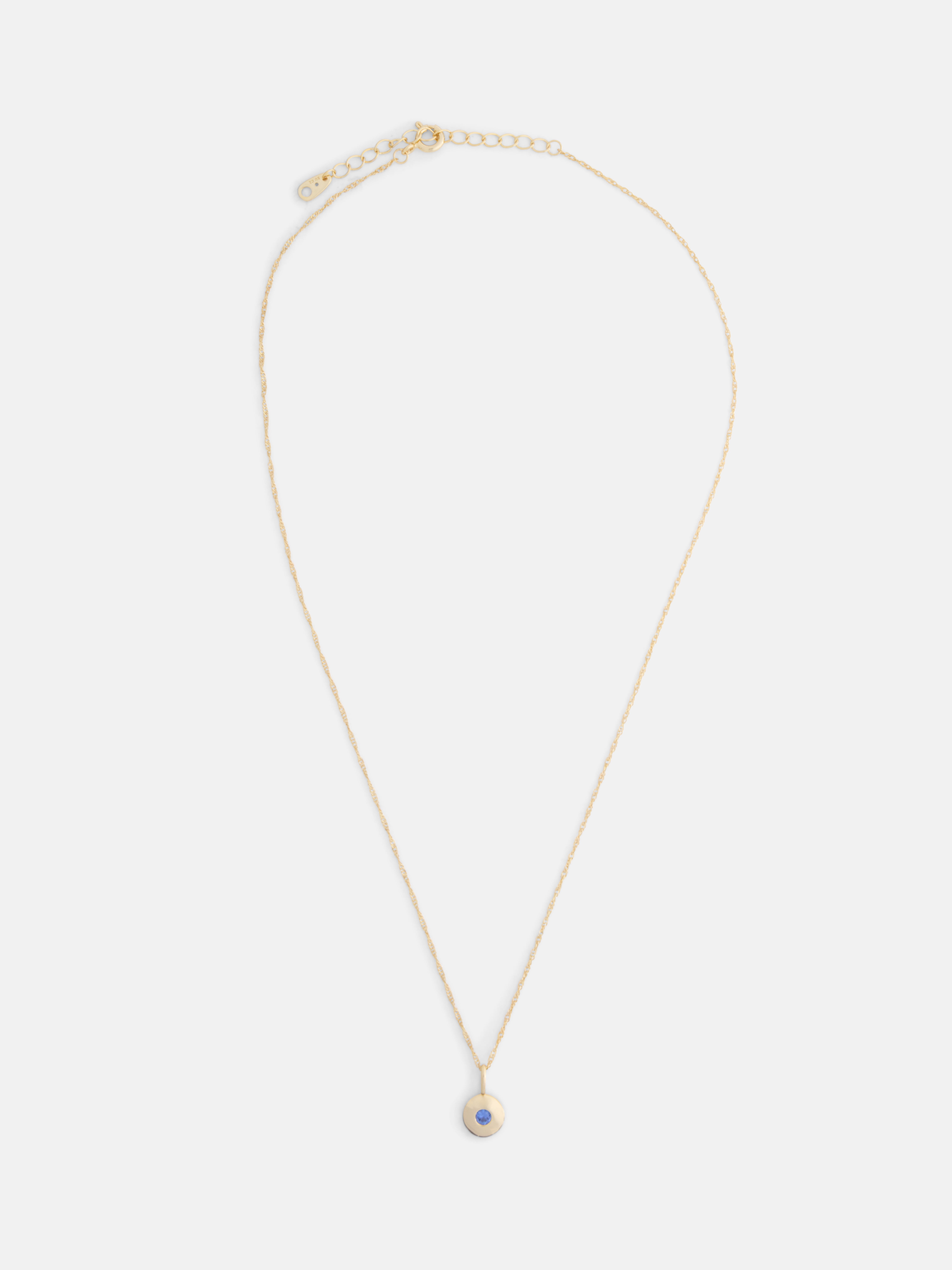 Free Assembly Women's Demi Fine 14K Gold Plated Crystal September Birthstone Necklace, 16" + 2" Extender