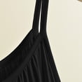 thumbnail image 6 of Women's Solid Color Crew Neck Spaghetti Strap Mini Nightgown, Loose Sleeveless Casual Home Sleep Slip Dress Black XXL(XXL), 6 of 8