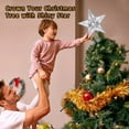 thumbnail image 2 of Christmas Star Tree Topper, Lighted Silver Star Treetop with 10 LED Lights Christmas Decorations for Indoor Office Holiday Xmas Tree, 2 of 7