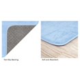 thumbnail image 4 of Lavish Home Tapis de Bain en Mousse à Mémoire de Forme Rayé Extra Long, 24 par 60 Pouces, Bleu, 4 of 10