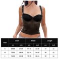thumbnail image 3 of Camisola De Mujer Camisola de verano para mujer, tops cortos ajustados de encaje exquisito para fiesta (negro S) Cgtredaw Para estrenar, 3 of 9
