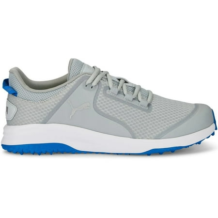 Puma Golf Men's Fusion Grip Spikeless Shoe, 9 Medium High Rise/Silver/Royal -