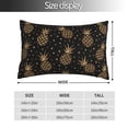 thumbnail image 2 of Fotbe Gold Glitter Pineapples Funda de Almohada Decorativa Estilo Occidental, Lujo en Algodón, Fundas para Almohadas King, Cojín Estampado para Decoración del Hogar-20"x30", 2 of 6
