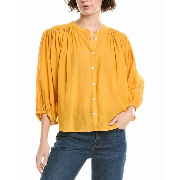 Madewell womens Balloon Sleeve Top, s, Yellow