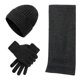 thumbnail image 1 of Traje cálido de otoño e invierno de Europa y Estados Unidos, gorro grueso de color mixto, bufanda y guantes, tres, 1 of 5