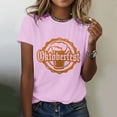 thumbnail image 3 of YUEJUIR Tee Shirts Womens Women'S Summer/Fall Oktoberfest Short Sleeve T Shirt Top Oversized Tshirts Womens Tshirt (Pink,S), 3 of 5