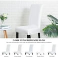 thumbnail image 3 of Chair Covers for Dining Room Set of 4 Pack Stretch White Chair Slipcovers for Parson Chairs 4 Pieces Washable Removable, 3 of 6