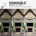 thumbnail image 4 of LMQNINE 10-Lights Farmhouse Chandelier Light Fixture,Rustic Industrial Iron Pendant Lighting with Adjustable Metal Chain for Kitchen Island and Hallway ,Black Gold, 4 of 7