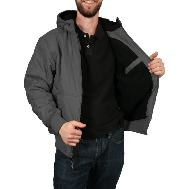 Freeze Defense Mens Fleece Lined Quilted Jacket (Regular and Big and Tall  Sizes)