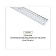 thumbnail image 3 of Clear Plastic Ruler, Standard/metric, 12" Long, Clear | Bundle of 10 Each, 3 of 5