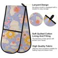 thumbnail image 2 of Yayeee Double Oven Mitt Kitchen Heat Resistant Baking 35" x7" Quilted Glove, Purple Clouds, 2 of 6