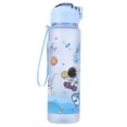 thumbnail image 5 of Yucurem 800ml Cartoon Space Water Bottle with Straw & Handle for Outdoor Sports Water Bottles for Sports (Blue), 5 of 10