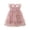 W129 Pink, variant on Curuila Kids Toddler Girls Mesh Dress Flutter Sleeve Floral Embroider Crew Neck Party Comfort Dresses For Girls Size 2-3 Years