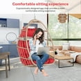 thumbnail image 5 of Syngar Egg Chair, Swing Chair with Hanging Chains, Outdoor PE Wicker Hanging Chair with Cushion, Heavy Duty Lounge Basket Chair, 360 lbs Capacity, Relaxing Chair for Patio, Balcony, Backyard, Red, 5 of 10