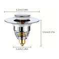 thumbnail image 3 of 1pc, Universal Bathroom Sink Stopper, Basin Pop Up Sink Drain Strainer, Anti Clogging Sink Drain Filter With Hair Catcher, Sin Accessories, 3 of 4