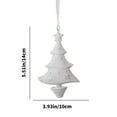 thumbnail image 3 of Luoshdecor Christmas Glitter Ornament ,White Holiday Butterfly Elk Star Hanging Decorations for Tree Wedding Party Ornaments 5.9 in, 3 of 6