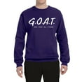 thumbnail image 2 of Wild Bobby, Goat God Over All Things Inspirational/Christian Unisex Crewneck Graphic Sweatshirt, Purple, Large, 2 of 6