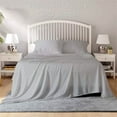 thumbnail image 2 of 7-PC Split King Size Silver Grey Color Giza 800-Thread-Count Cotton Sheet Set - 15 Inch Deep Pockets, 2 of 7