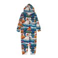 thumbnail image 2 of Penkiiy Family Christmas Onesies Matching Sets Pajamas Holiday Cute Print Pjs Hoodie Fleece Sleepwear for Couple and Kids 7 Years Multicolor, 2 of 5