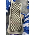 thumbnail image 3 of Irregular Area Rug, 23.6x63Inch, A Modern Simple Decorative Carpet Printed with Green White Checkerboard Pattern, Large Area Non-Slip Special-Shaped Wavy Mat for Living Room Nursery, 3 of 3
