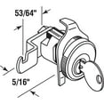 thumbnail image 2 of 5-Pin Tumbler Diecast Nickel-Plated Mailbox Lock, Bommer Hook, 2 of 2