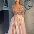 thumbnail image 2 of Prolriy Robes d'Invité de Mariage pour Femmes, Nouvelle Robe Longue à Paillettes pour Femmes, Robe de Soirée de Banquet, Robes de Bal 2025, Robes pour Femmes Rose G, 2 of 3