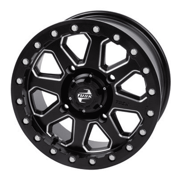 4/137 Uinta Beadlock Wheel 14x7 4.0   3.0 Milled/Black Compatible With Can-Am Outlander Max 650 EFI XT 2012