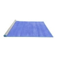 thumbnail image 2 of Ahgly Company Machine Washable Indoor Square Abstract Blue Contemporary Area Rugs, 4' Square, 2 of 4