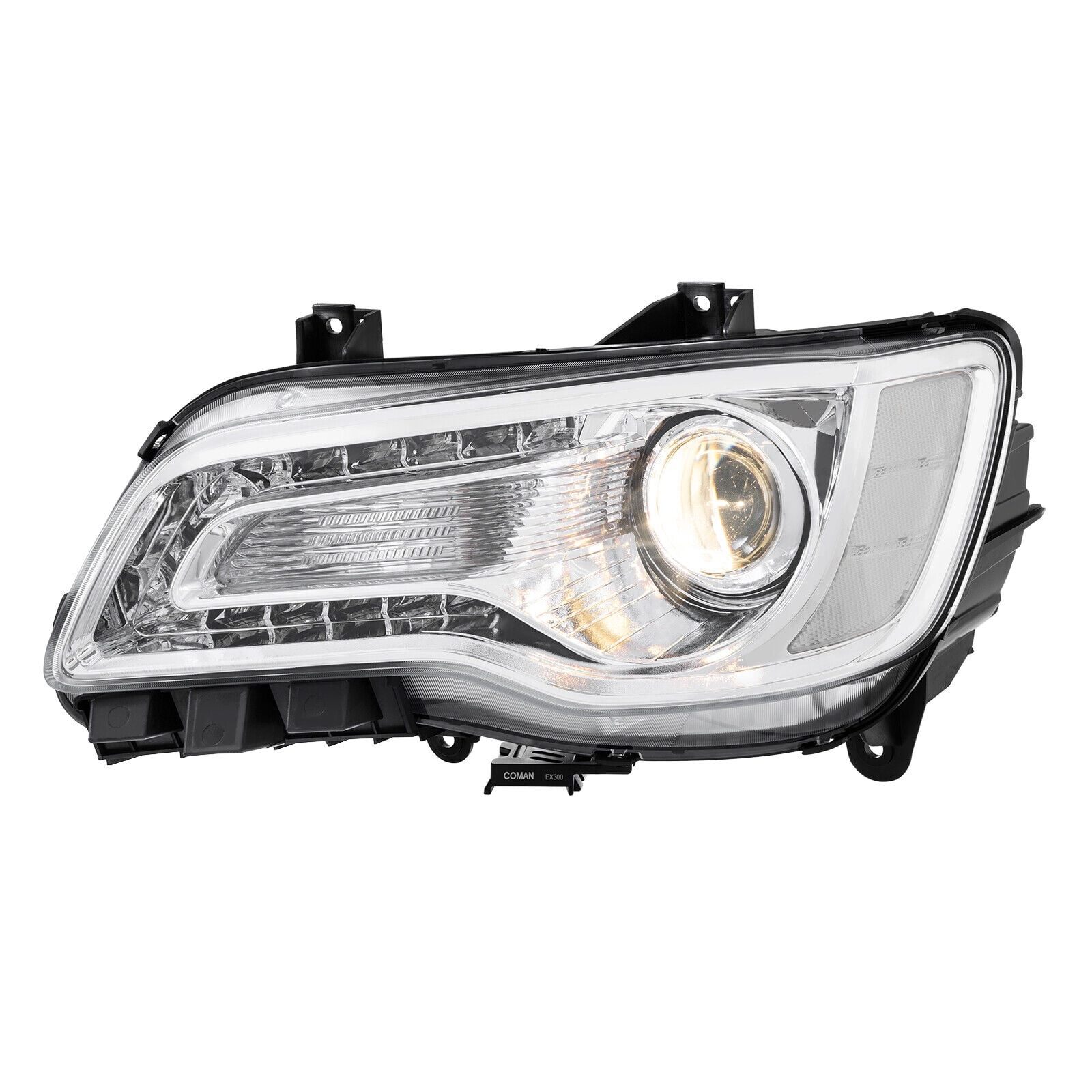 MOSTPLUS For 2011-2023 Chrysler 300 LED DRL Projector Chrome Clear Headlights LH & RH