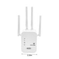 thumbnail image 3 of MORESEC under $5 1200Mbps WiFi ExtenderDual Band 2.4G 5G Signal Booster with Ethernet Ports, Generation Long Range Amplifier for Home Office, Four External Antennas for Stronger Signal, 3 of 9