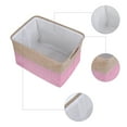 thumbnail image 3 of Unique Bargains Fabric Storage Bin with Handles 3 Pcs Pink 15*11*9.4in, 3 of 6