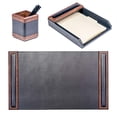 thumbnail image 3 of Dacasso Walnut And Leather Desk Set 3-Piece, 3 of 5