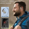 thumbnail image 2 of Open Ear Bluetooth 5.4 Earbuds, 2025 Wireless Headphones Sport Over Earphones Built-in Mic with Ear Hooks 50H Playtime Ear Buds LED Display Charging Case, Waterproof Design for Running Fitness, Black, 2 of 7