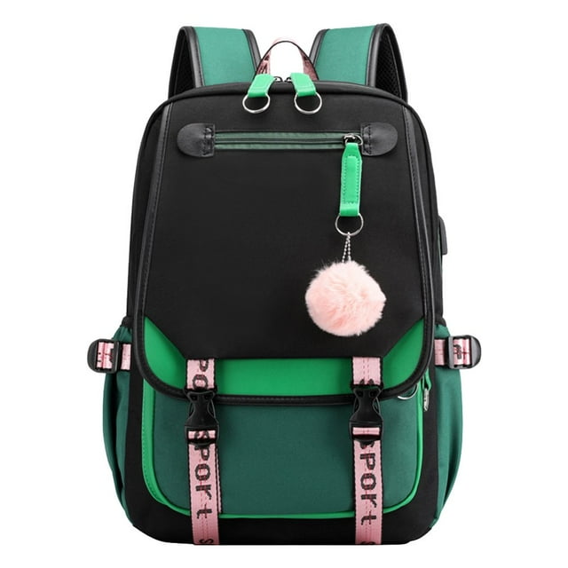 Sac à Dos Décontracté Mode avec Port de Charge USB Sac d'Épaule pour Étudiant (Bleu)