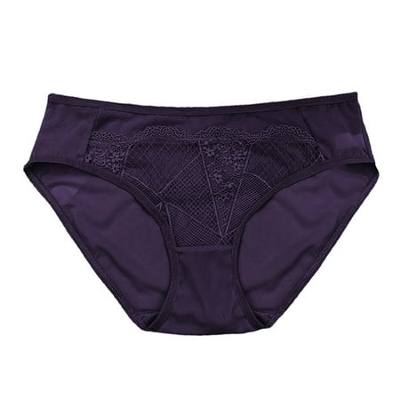 

Ladies Panties Plus Size Lace Thin Ribbon Hollow Brief Cute Elegant Underpanties For Women Gifts To Mother