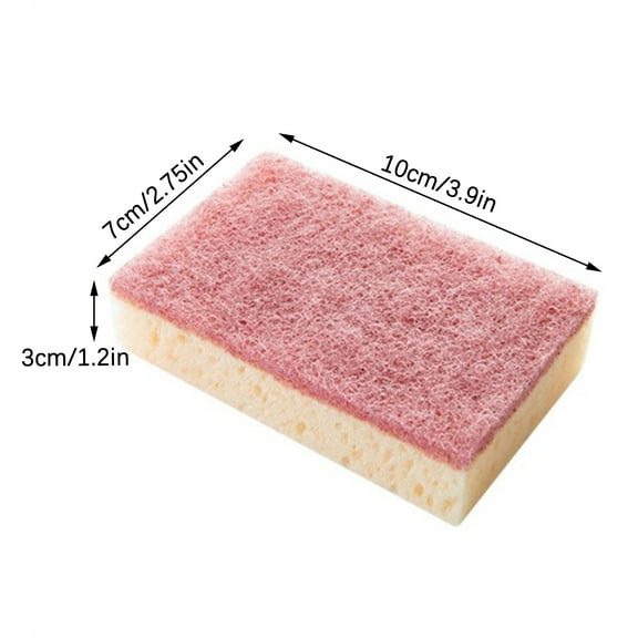 Gifts Heavy Duty Scrub Sponges Kitchen 10pcs,Dual Side Cleaning Dish Sponges for Non-Coated Cookware,Pocelain Bakeware and More