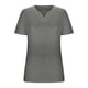 thumbnail image 5 of Camisetas Casuales de Mujer Cuello en V Color Sólido Camiseta de Gran Tamaño Poliéster Ligero, Blusa Suelta para Verano Primavera Diaria, 5 of 5
