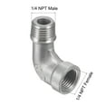thumbnail image 2 of Unique Bargains 1/4 NPT Male to Female Thread Elbow Pipe Fitting 304 Stainless Steel, 2 of 5