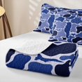 thumbnail image 4 of Manfei Farmhouse Aircraft Camo Quilt King, Old Fashion Plane Vehicle King Coverlet Set, Royal Blue, 3-Piece, 1 Bedspread and 2 Pillowcases, 4 of 7