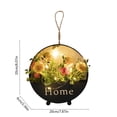 thumbnail image 3 of Artificial Flower Wall Planter with LED Lights, Metal Hanging Wall Planter, Greenery Wall Plant Decor, Wall Light Decor for Bathroom Bedroom Living Room Kitchen Wall Art, 3 of 7