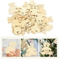 thumbnail image 2 of Qiysamall 40pcs Unfinished Wooden Bear Cutouts for Crafts Room Decoration Creative Wooden Cutout Shapes, 2 of 11